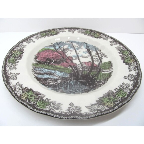 Johnson Brothers Friendly Village Willow By The Brook 10 5/8" Dinner Plate - Picture 9 of 11